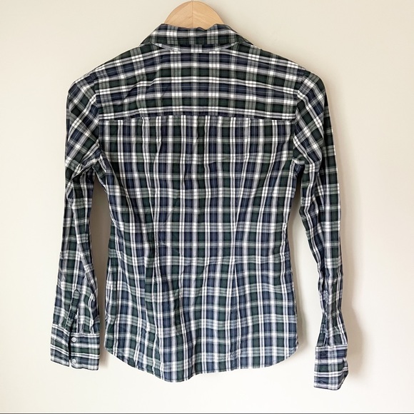 American Eagle Vintage Menswear Style Plaid Button Down 2 XS - Picture 10 of 11